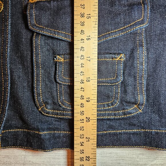 Lauren Jeans Co Ralph Lauren Dark Wash Vintage Utility Cargo Denim Jacket M - Picture 8 of 12